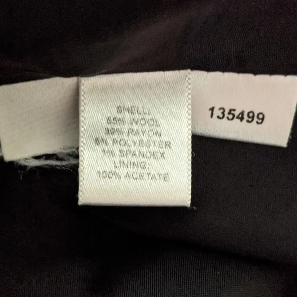 Loft Wool Blend Black Pinstripe Blazer Jacket 2P